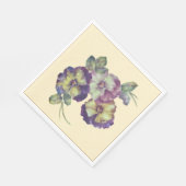 Soft Pansy Floral Napkins | Everyday & Special Occ Serviette (Ecke)