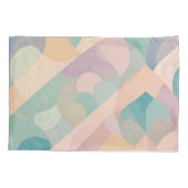 Soft Pastel Abstract Pillowcase with Organic Shape Kissenbezug (Rückseite-Links)