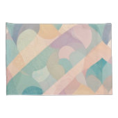 Soft Pastel Abstract Pillowcase with Organic Shape Kissenbezug (Rückseite-Rechts)