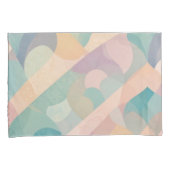 Soft Pastel Abstract Pillowcase with Organic Shape Kissenbezug (Vorderseite-Rechts)