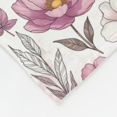 Soft Pastel Anemone Floral Collection Fleecedecke (Ecke)