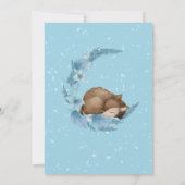 Soft Pastel Bambi Blume Wolken Staubdusche Baby Du Einladung (Rückseite)