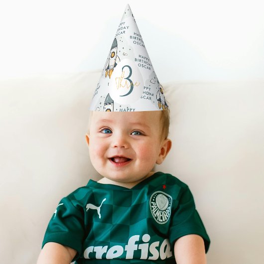 Soft Pastel Beige Raketenschiff Partyhütchen