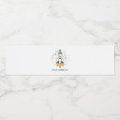 Soft Pastel Beige Raketenschiff Wasserflaschenetikett (Einzelnes Label)