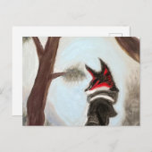 Soft Pastel bemalt Original Fantasy Fox Einladungspostkarte (Vorne/Hinten)