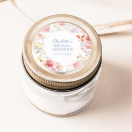 Soft Pastel Bloom Bridal Shower  Runder Aufkleber