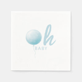 Soft Pastel Blue Balloon Baby Boy Shower Party Serviette