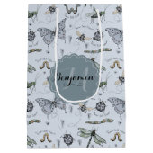 Soft Pastel Blue Boho Baby Bugs Kinder & Baby Mittlere Geschenktüte (Rückseite)