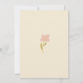 Soft Pastel Blume Babydusche Einladung (Rückseite)