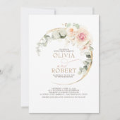 Soft Pastel Blume Romantic Boho Wedding Einladung (Vorderseite)