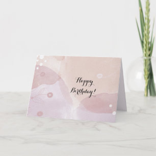 Soft Pastel Boho Happy Birthday Card Dankeskarte