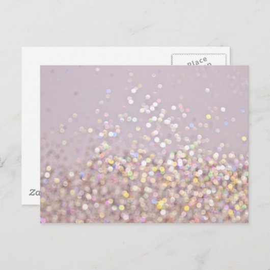 Soft Pastel Bokeh Glitzern Postkarte (Vorne/Hinten)