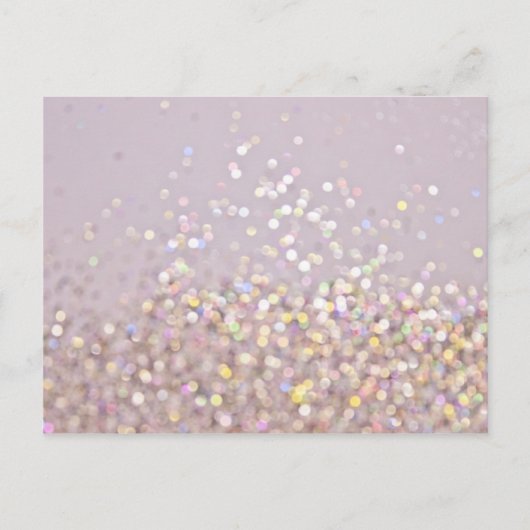 Soft Pastel Bokeh Glitzern Postkarte (Vorderseite)