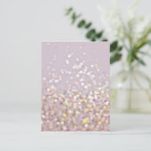 Soft Pastel Bokeh Glitzern Postkarte (Stehend Vorderseite)