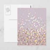 Soft Pastel Bokeh Glitzern Postkarte (Vorne/Hinten)