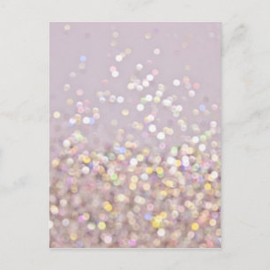Soft Pastel Bokeh Glitzern Postkarte