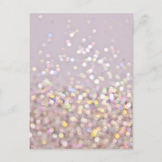 Soft Pastel Bokeh Glitzern Postkarte (Vorderseite)