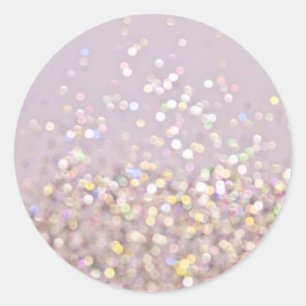 Soft Pastel Bokeh Glitzern Runder Aufkleber