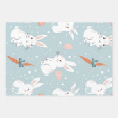 Soft Pastel Bunny & Carrot Spring Garden Set 3 Geschenkpapier Set (Vorderseite 3)