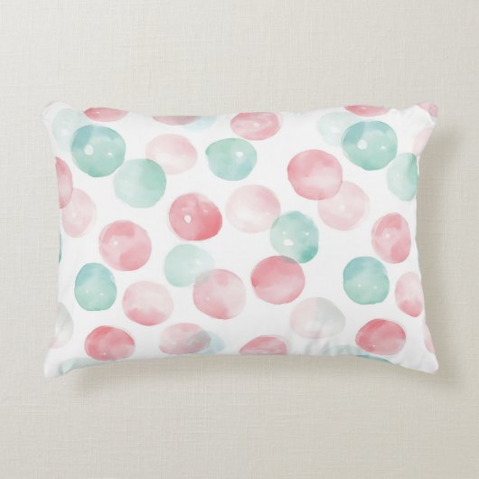 Soft Pastel Charm in Pink, Green & Blue Dekokissen (Vorderseite)