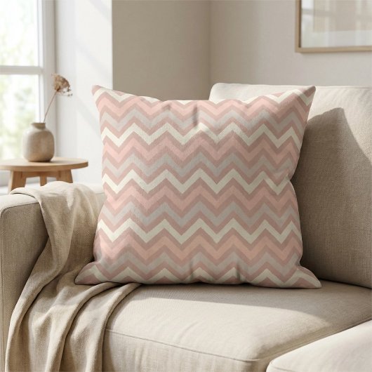 Soft Pastel Chevron Zigzag Pattern Kissen