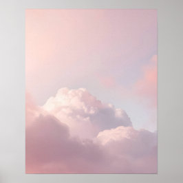 Soft Pastel Cloud Sky Art Print Poster