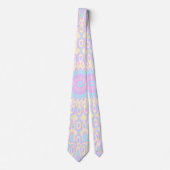 Soft Pastel Colorful Boho Eclectic Funky Mandala Krawatte (Vorderseite)