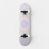 Soft Pastel Colorful Boho Eclectic Funky Mandala Skateboard (Vorderseite)