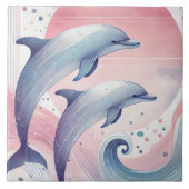 soft pastel dolphins fliese (Vorderseite)