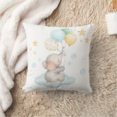 Soft Pastel Elephant Baby Boy Kinderzimmer Dekorat Kissen (Decke)