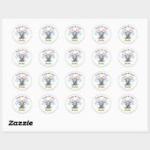 Soft Pastel Elephant Thank You Stickers (Blatt)