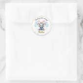 Soft Pastel Elephant Thank You Stickers (Tasche)