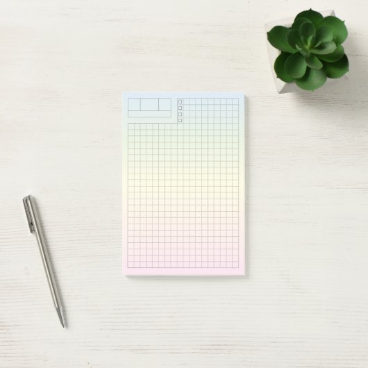 Soft Pastel Fauxbonichi Daily Planner GRID Post-it Klebezettel (Büro)
