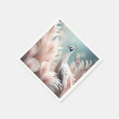 Soft Pastel Feather Elegant Serviette (Ecke)