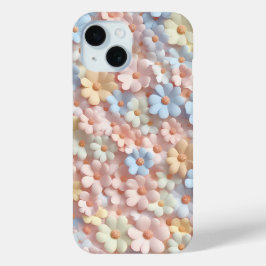 Soft Pastel floral Daisy Phone Case mit 3D-Petalen
