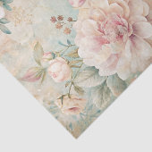 Soft Pastel Floral Pattern with Peonies Seidenpapier (Ausschnitt)