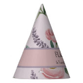 Soft Pastel Floral Personalized Birthday Partyhütchen (Links)