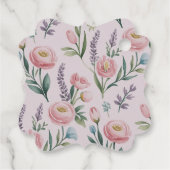 Soft Pastel Floral Personalized Birthday Thank You Geschenkanhänger (Rückseite)