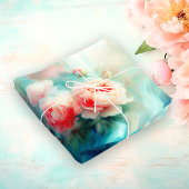 Soft Pastel Floral Watercolor Tissue Paper Seidenpapier