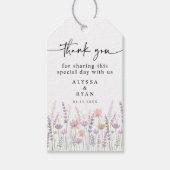 Soft Pastel Floral Wildflower Wedding Geschenkanhänger (Vorderseite)