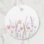 Soft Pastel Floral Wildflower Wedding Thank You Geschenkanhänger (Rückseite)