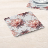 Soft Pastel Flower Coasters – Elegant Floral Table Untersetzer (angewinkelt)