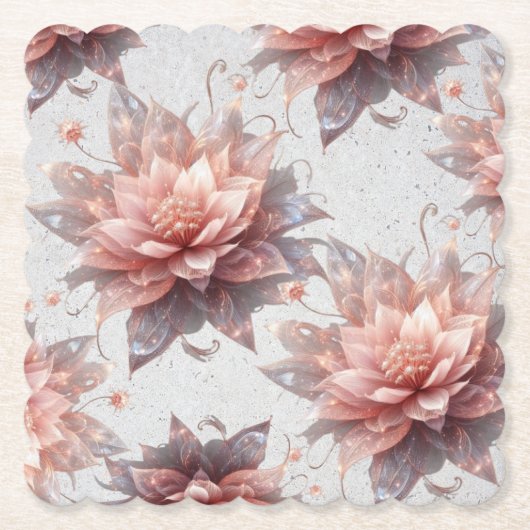 Soft Pastel Flower Coasters – Elegant Floral Table Untersetzer (Vorderseite)