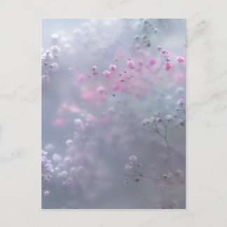 Soft pastel flowers in dreamy blur  postkarte