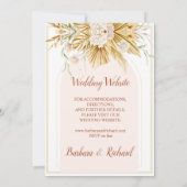 Soft Pastel Flowers Pampas Grass Boho Wedding Einladung (Rückseite)