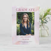 Soft Pastel Foto Abitur-Open-House Einladung (Stehend Vorderseite)