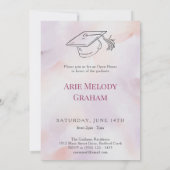 Soft Pastel Foto Abitur-Open-House Einladung (Rückseite)