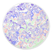Soft Pastel Funky Boho Retro Abstrakter Marmor Keramikknauf (Vorderseite)