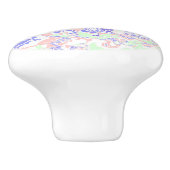Soft Pastel Funky Boho Retro Abstrakter Marmor Keramikknauf (Seitenansicht)