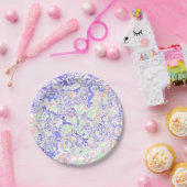 Soft Pastel Funky Boho Retro Abstrakter Marmor Pappteller (Party)